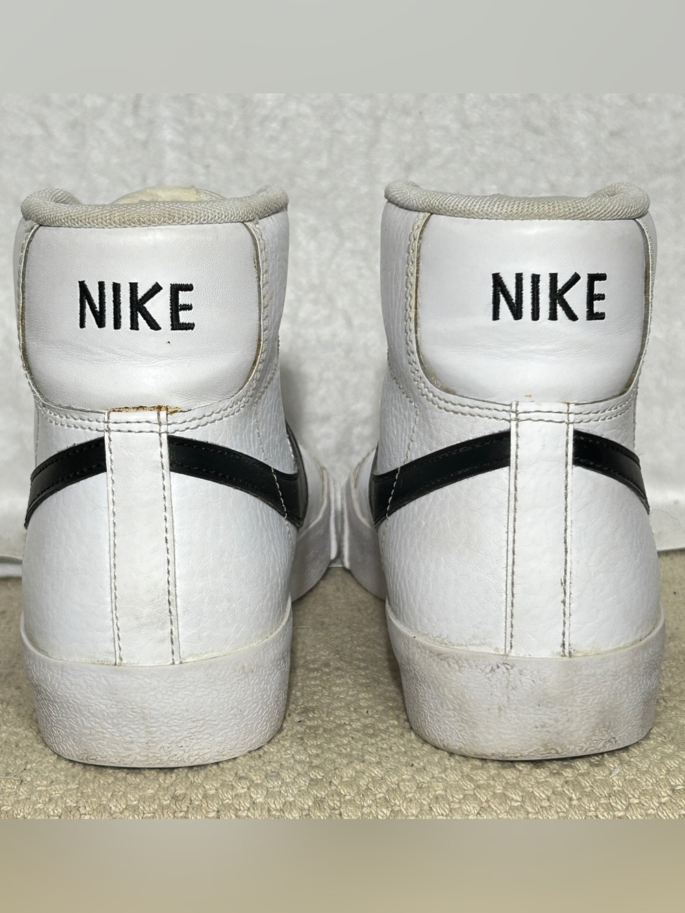 Nike Youth White GS Blazer Mid'77 Vintage Leather/Suede Sneakers Shoes SZ 6Y - Picture 5 of 14
